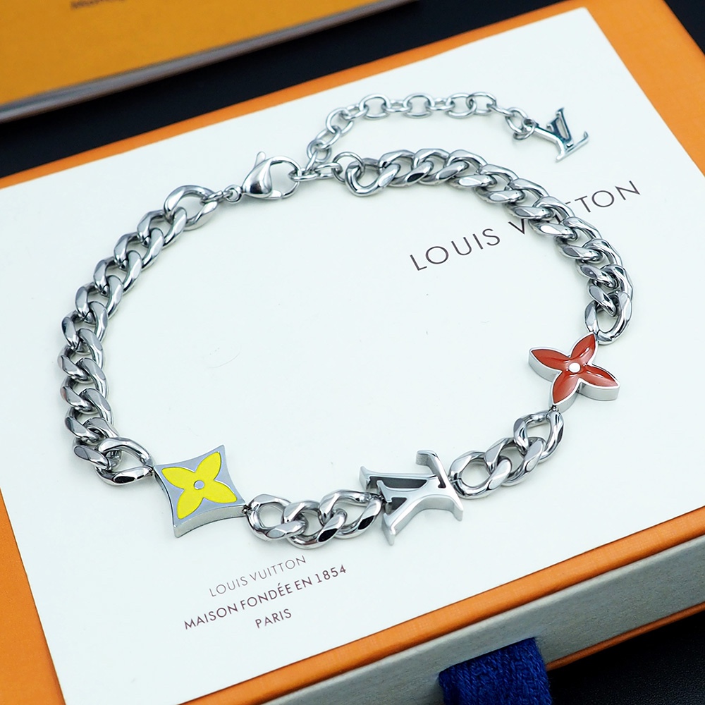 Louis Vuitton Monogram Row Bracelet  M1598A - FashionPlug