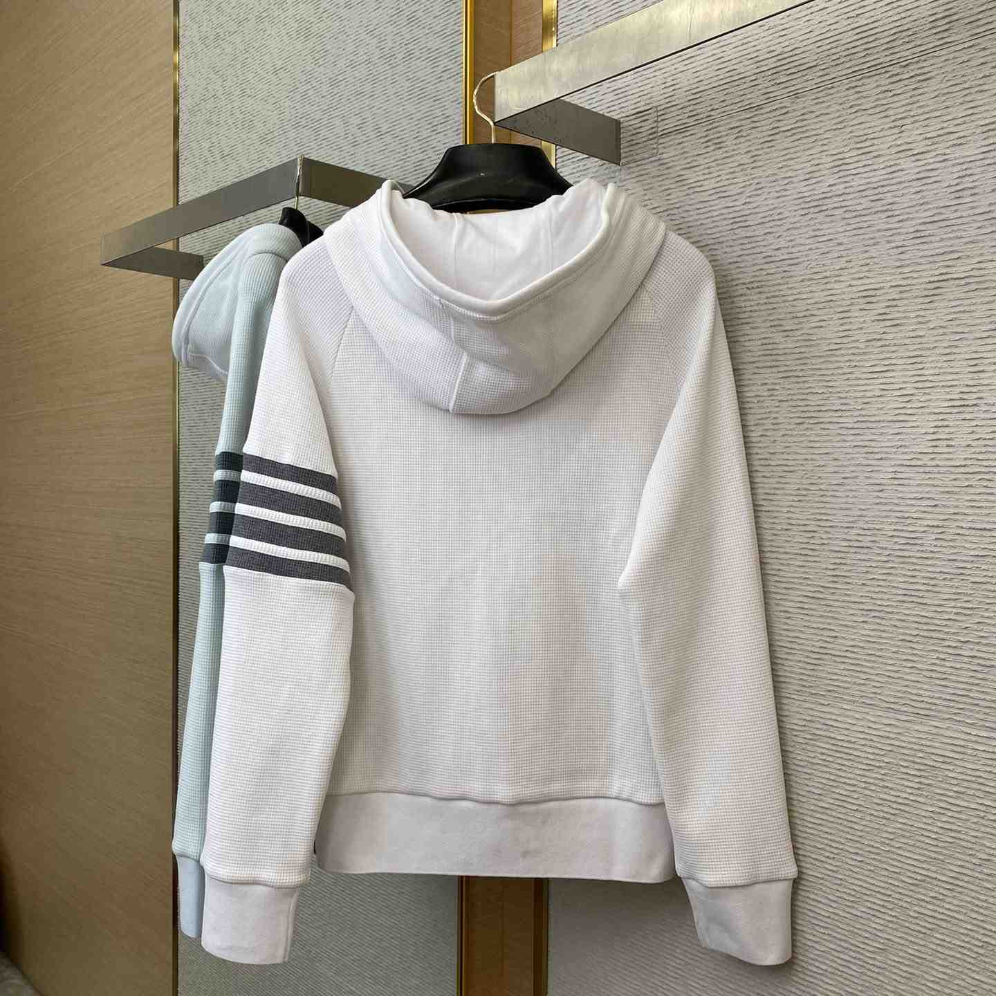 Thom Browne 4-Bar Zip-Up Cashmere Hoodie - FashionPlug