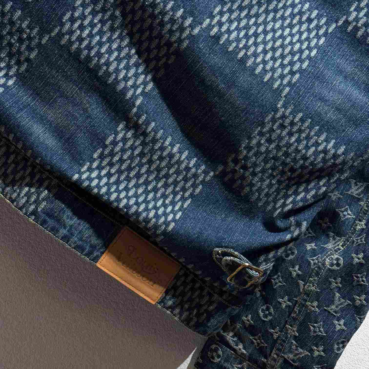 Louis Vuitton Wave Damier Denim Jacket - FashionPlug