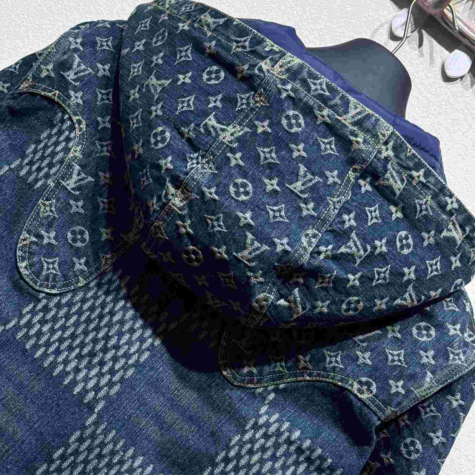 Louis Vuitton Wave Damier Denim Jacket - FashionPlug