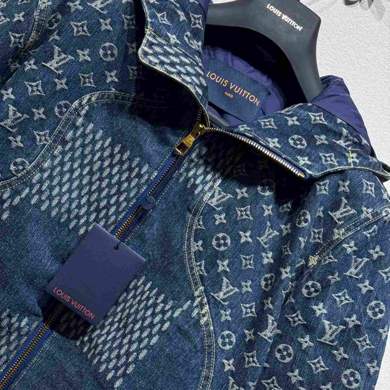 Louis Vuitton Wave Damier Denim Jacket - FashionPlug