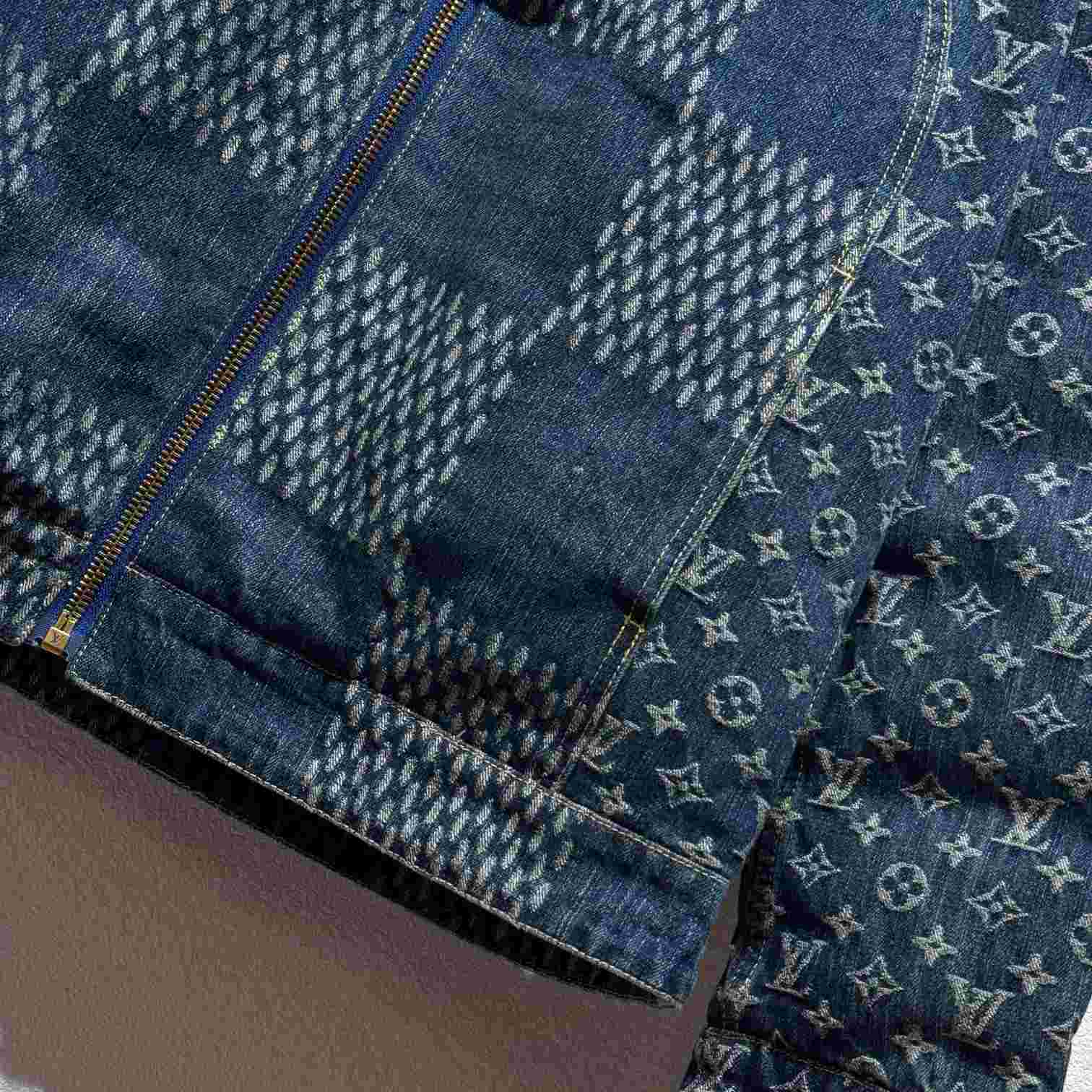Louis Vuitton Wave Damier Denim Jacket - FashionPlug