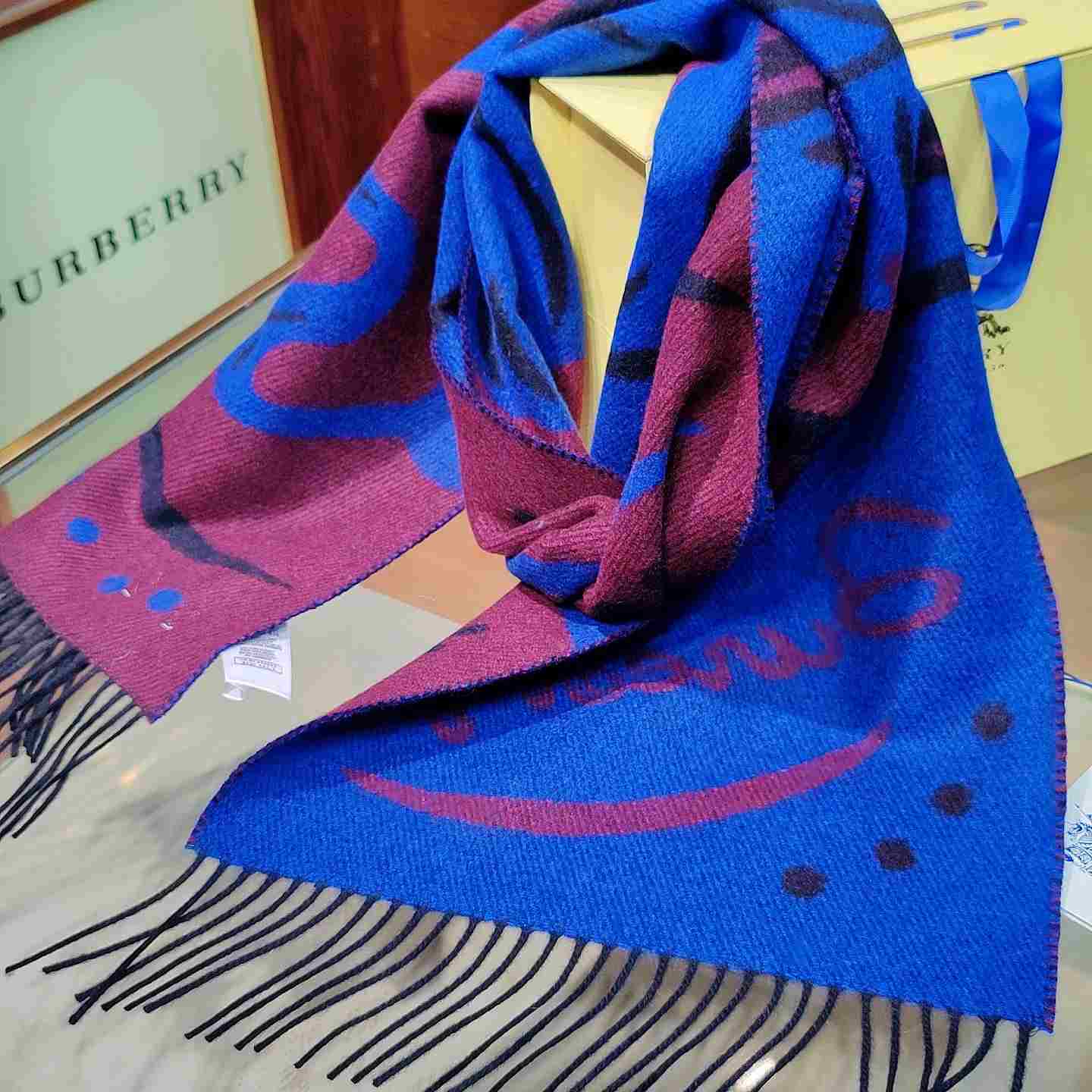Burberry Mirrored Horse Cashmere Scarf - FashionPlug