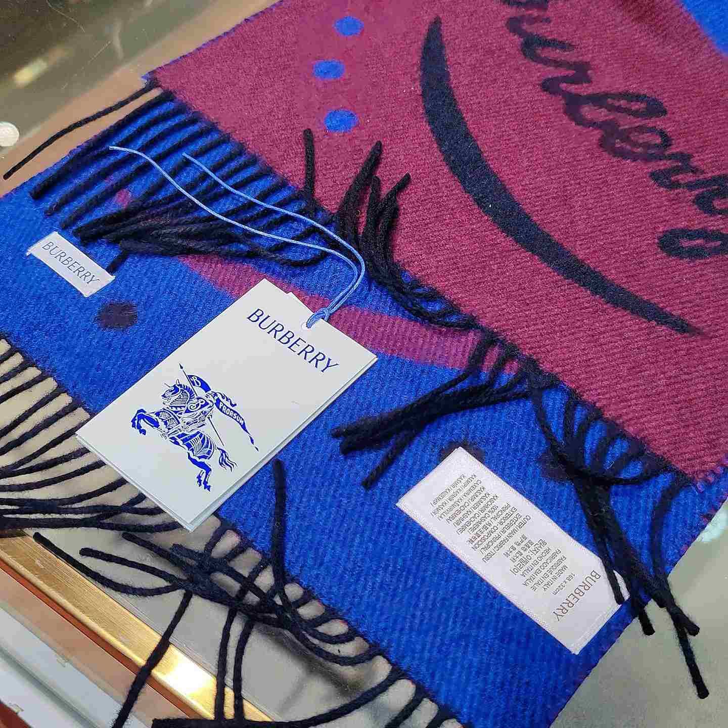Burberry Mirrored Horse Cashmere Scarf - FashionPlug