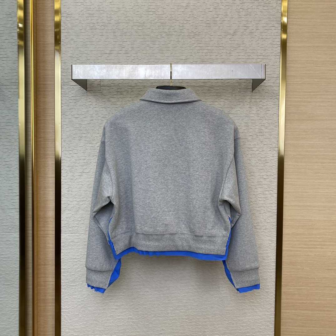 Miu Miu Cotton Fleece And Poplin Sweatshirt - FashionPlug