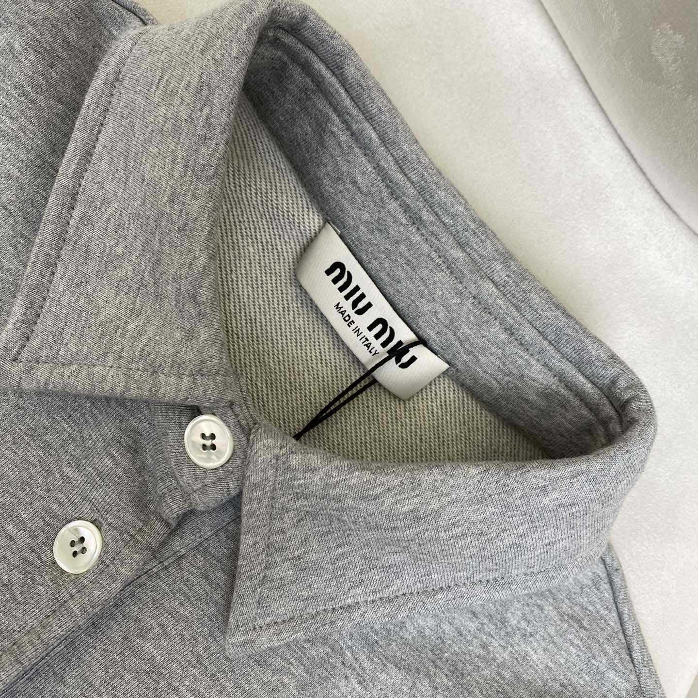Miu Miu Cotton Fleece And Poplin Sweatshirt - FashionPlug