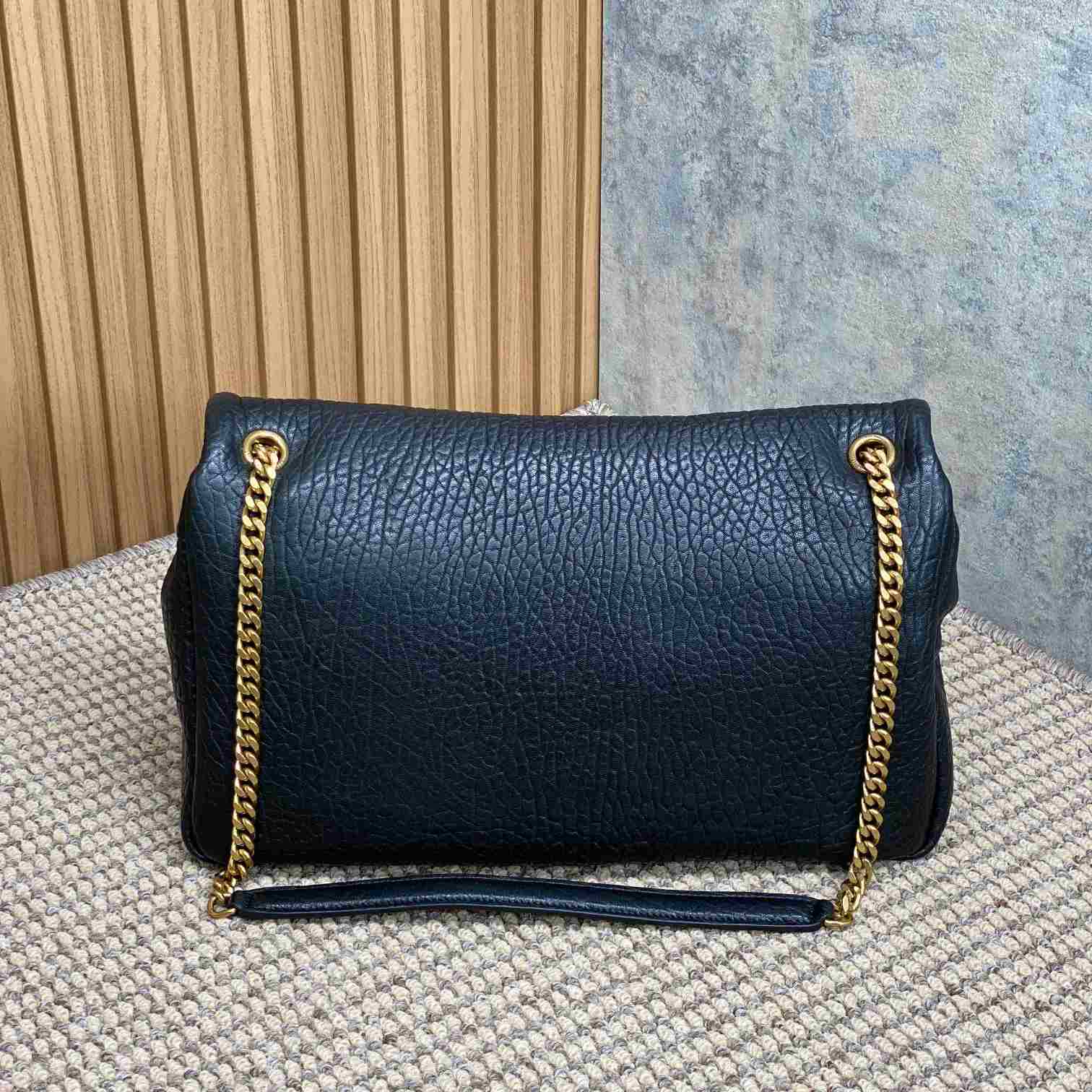 Saint Laurent Calypso Large In Grained Lambskin - FashionPlug