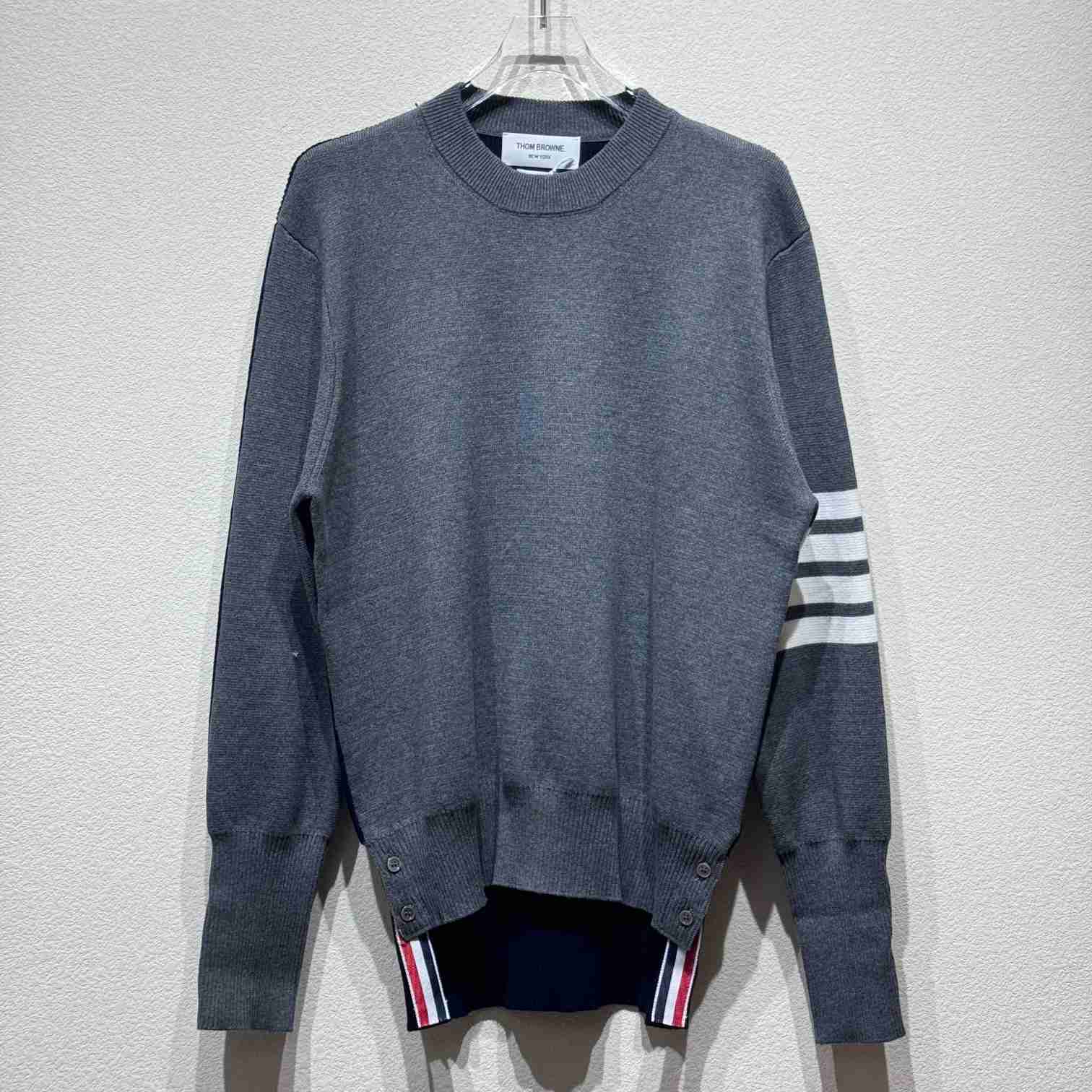 Thom Browne 4-Bar Knitted Sweater - FashionPlug