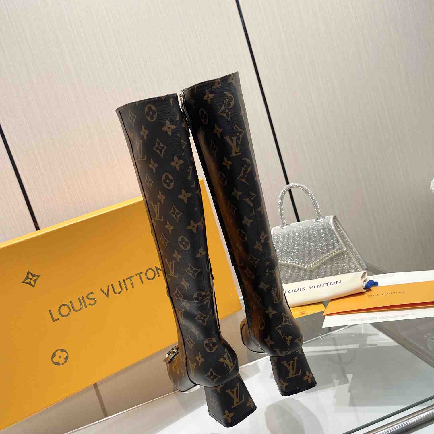 Louis Vuitton LV Checker High Boot - FashionPlug