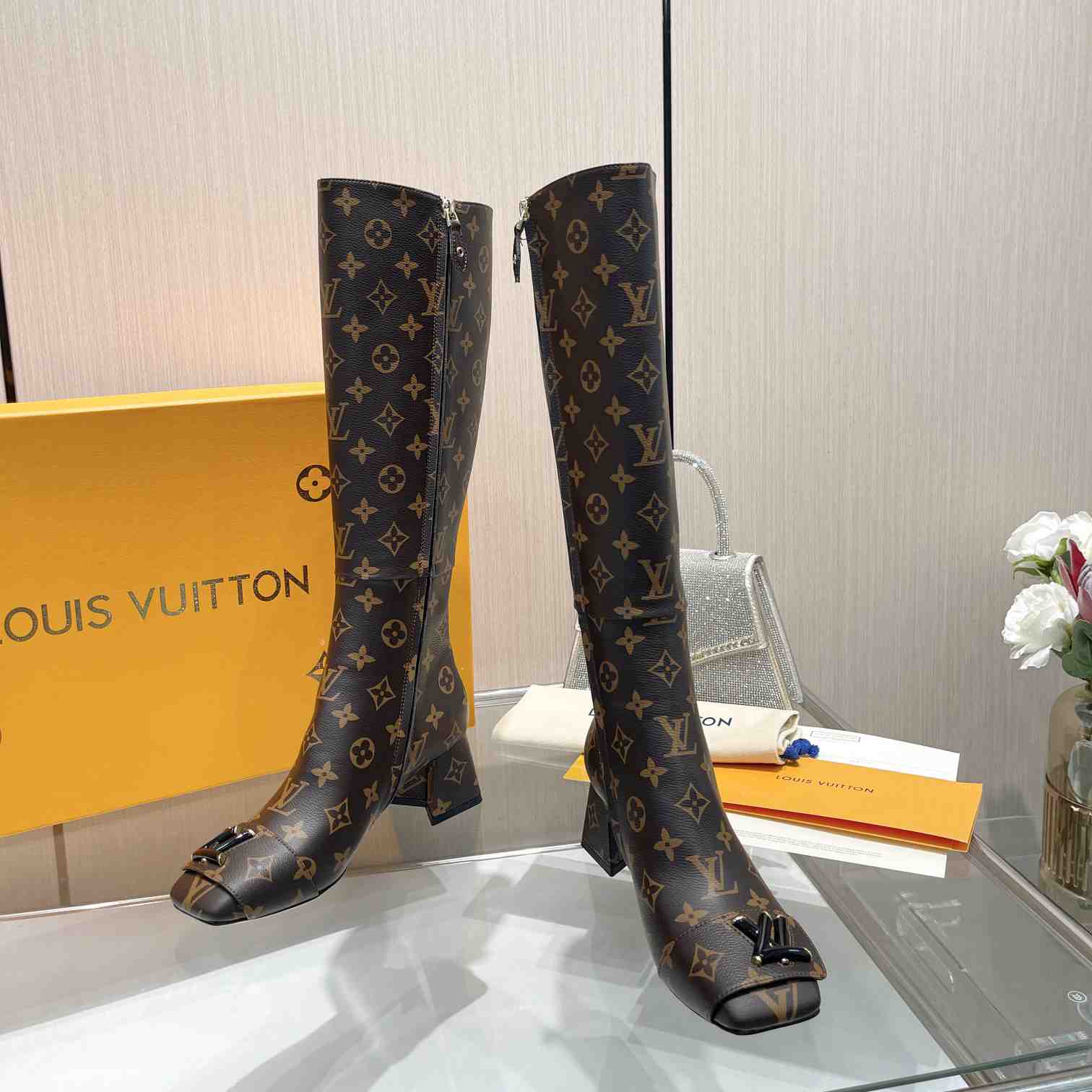 Louis Vuitton LV Checker High Boot - FashionPlug