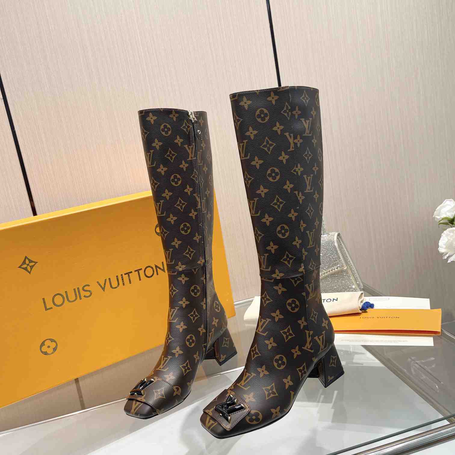 Louis Vuitton LV Checker High Boot - FashionPlug