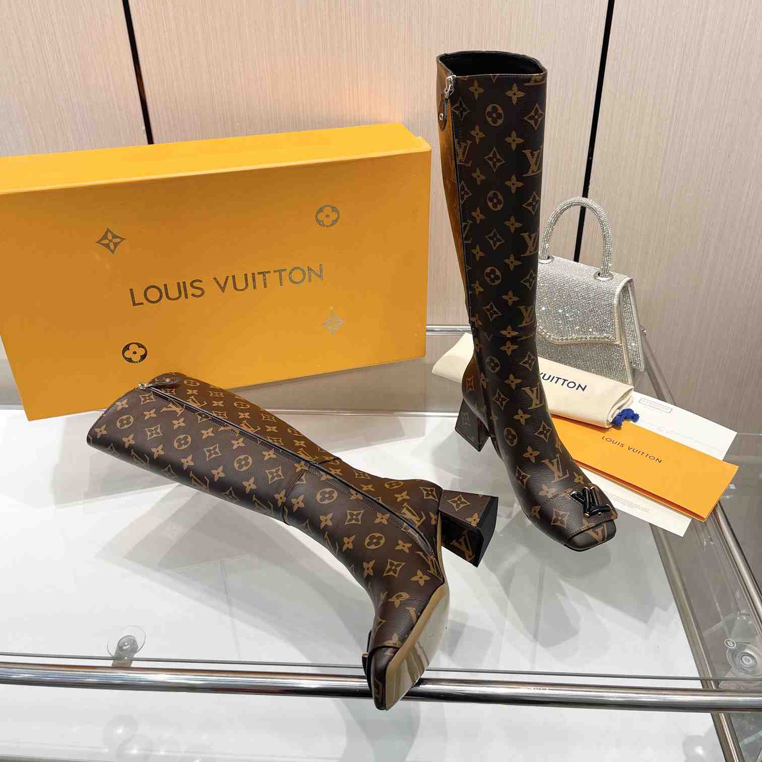 Louis Vuitton LV Checker High Boot - FashionPlug