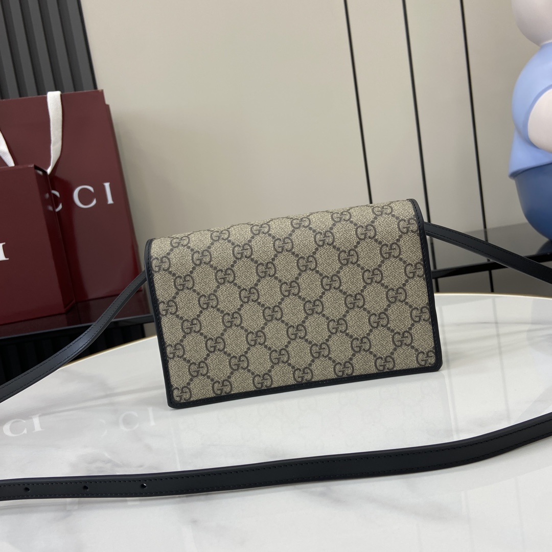 Gucci GG Emblem Super Mini Shoulder Bag - FashionPlug