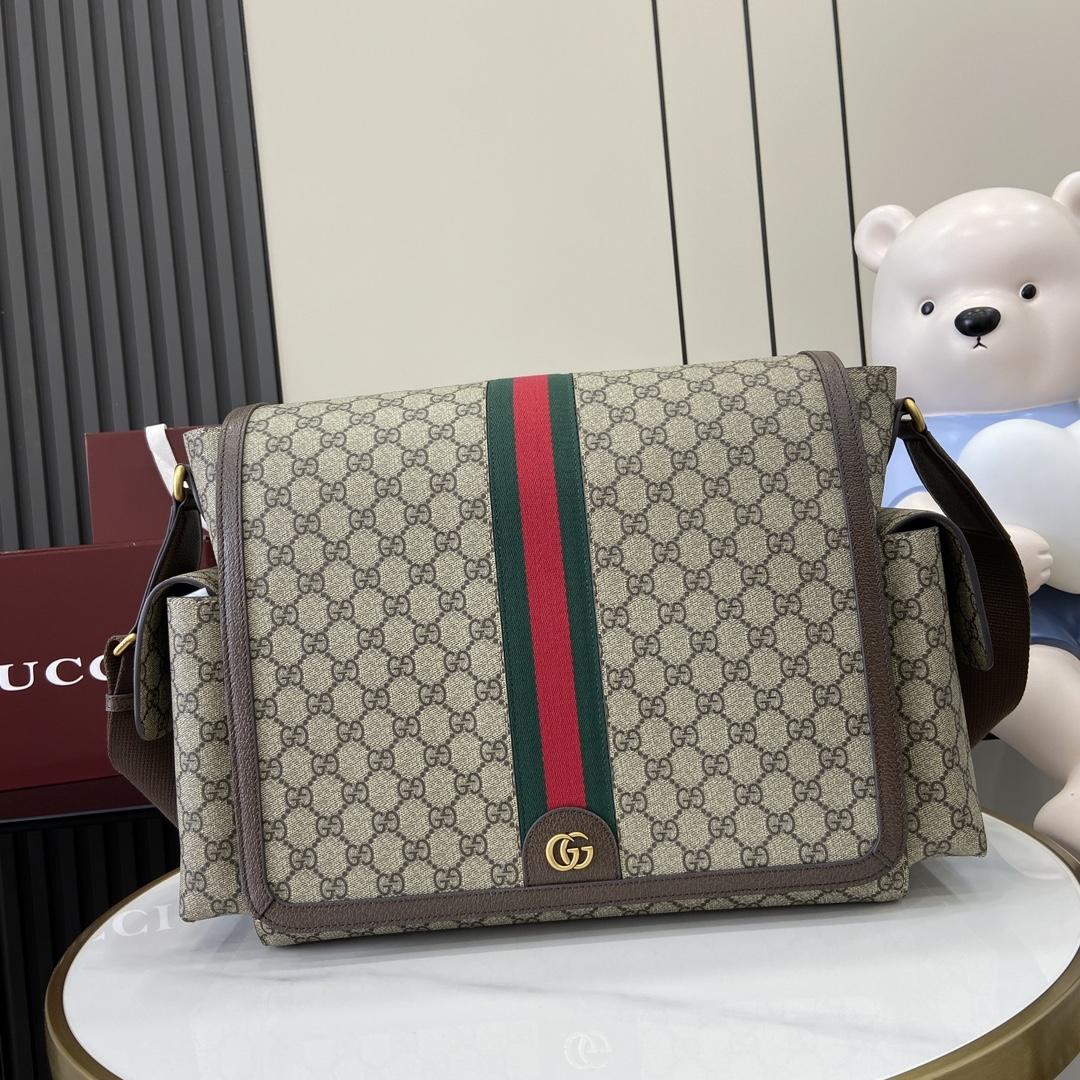Gucci Large GG Diaper Bag - FashionPlug