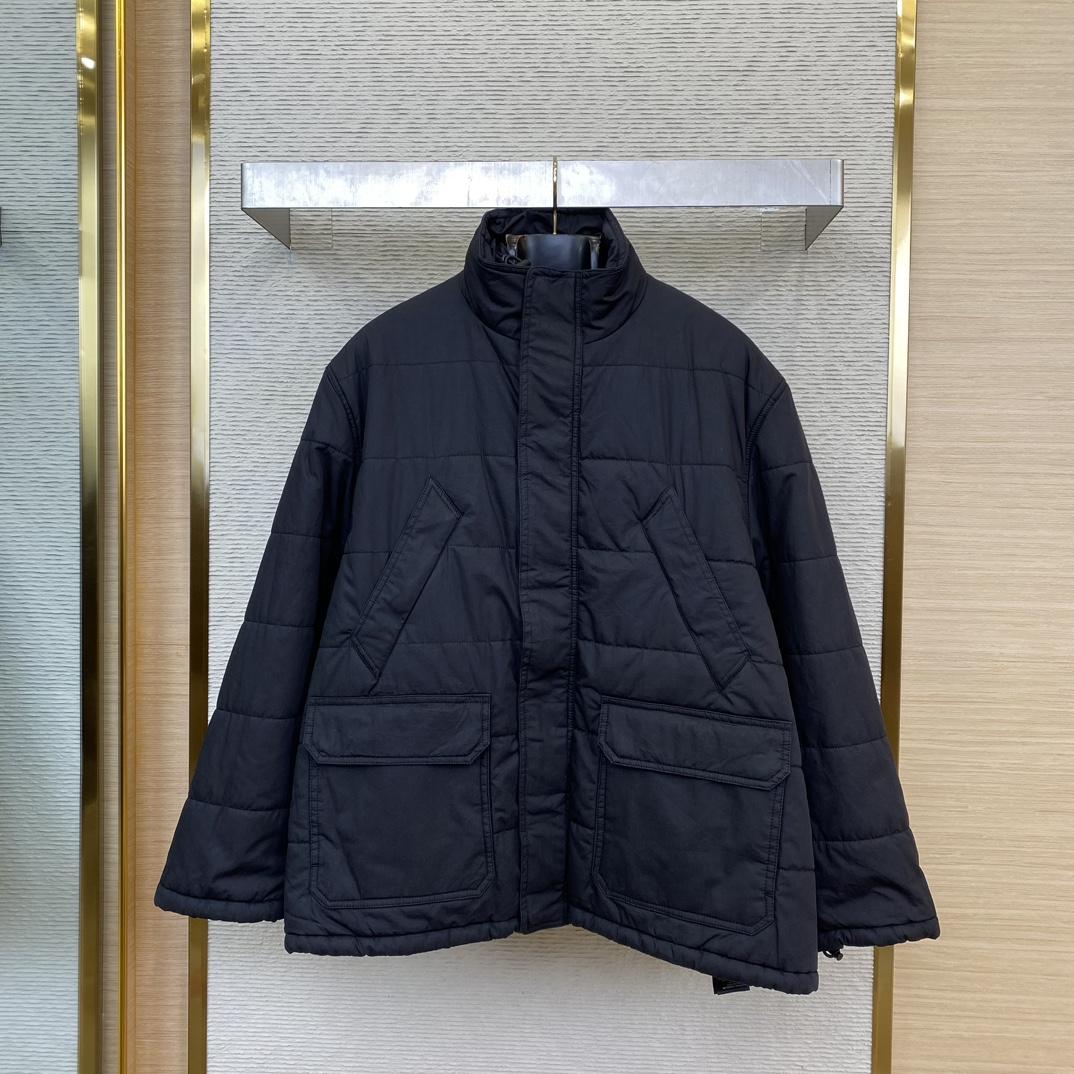 Balenciaga Logo-print Hooded Padded Jacket - FashionPlug