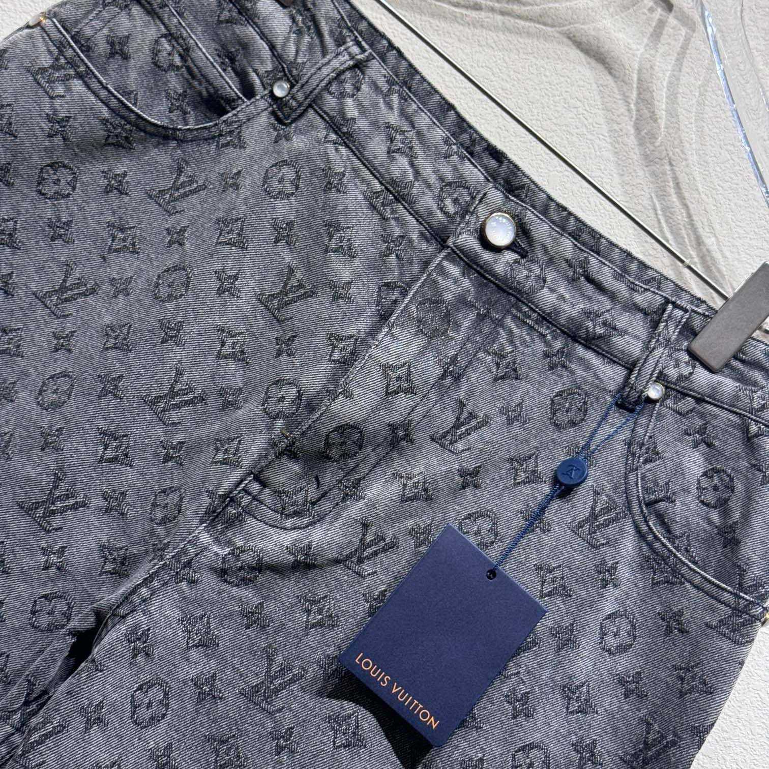 Louis Vuitton Monogram Jacquard Denim Skate Pants   - FashionPlug