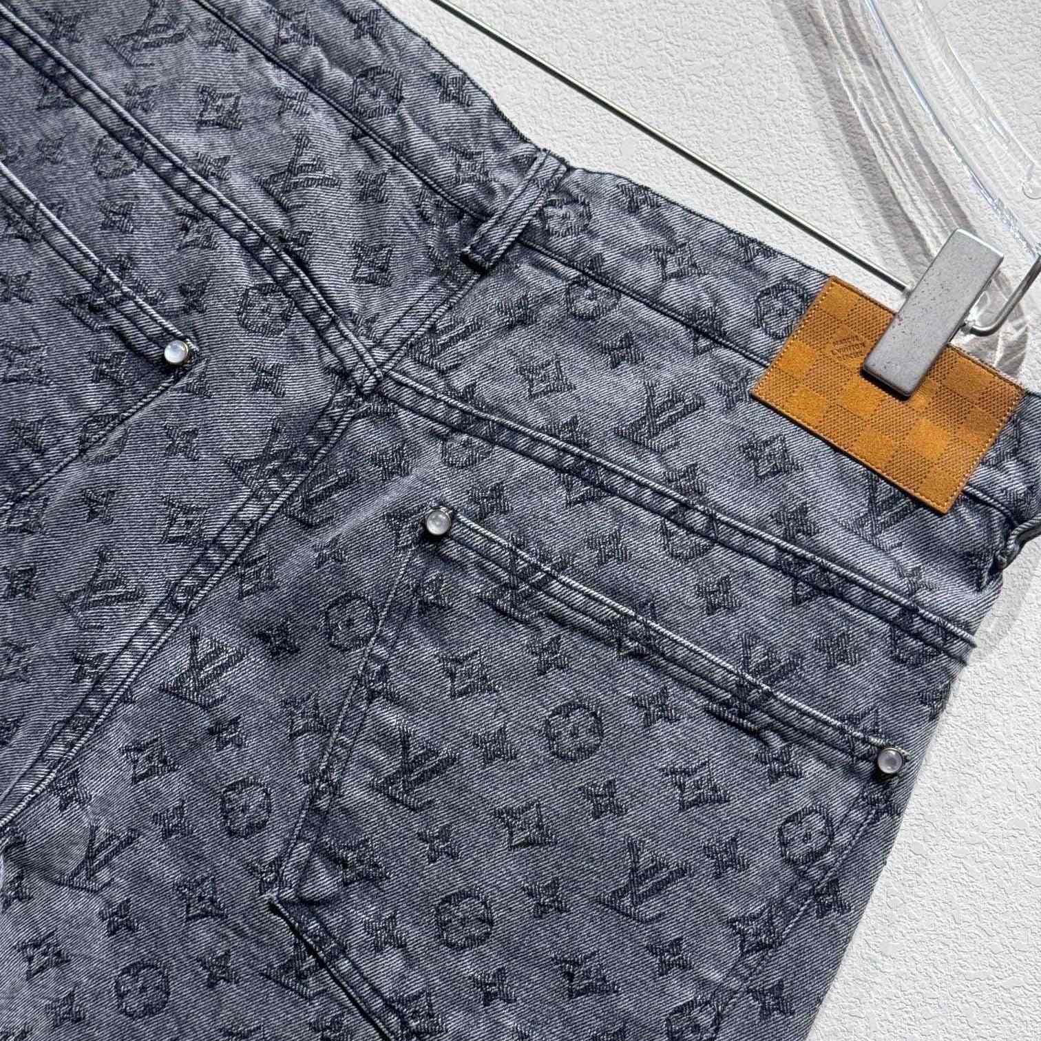 Louis Vuitton Monogram Jacquard Denim Skate Pants   - FashionPlug