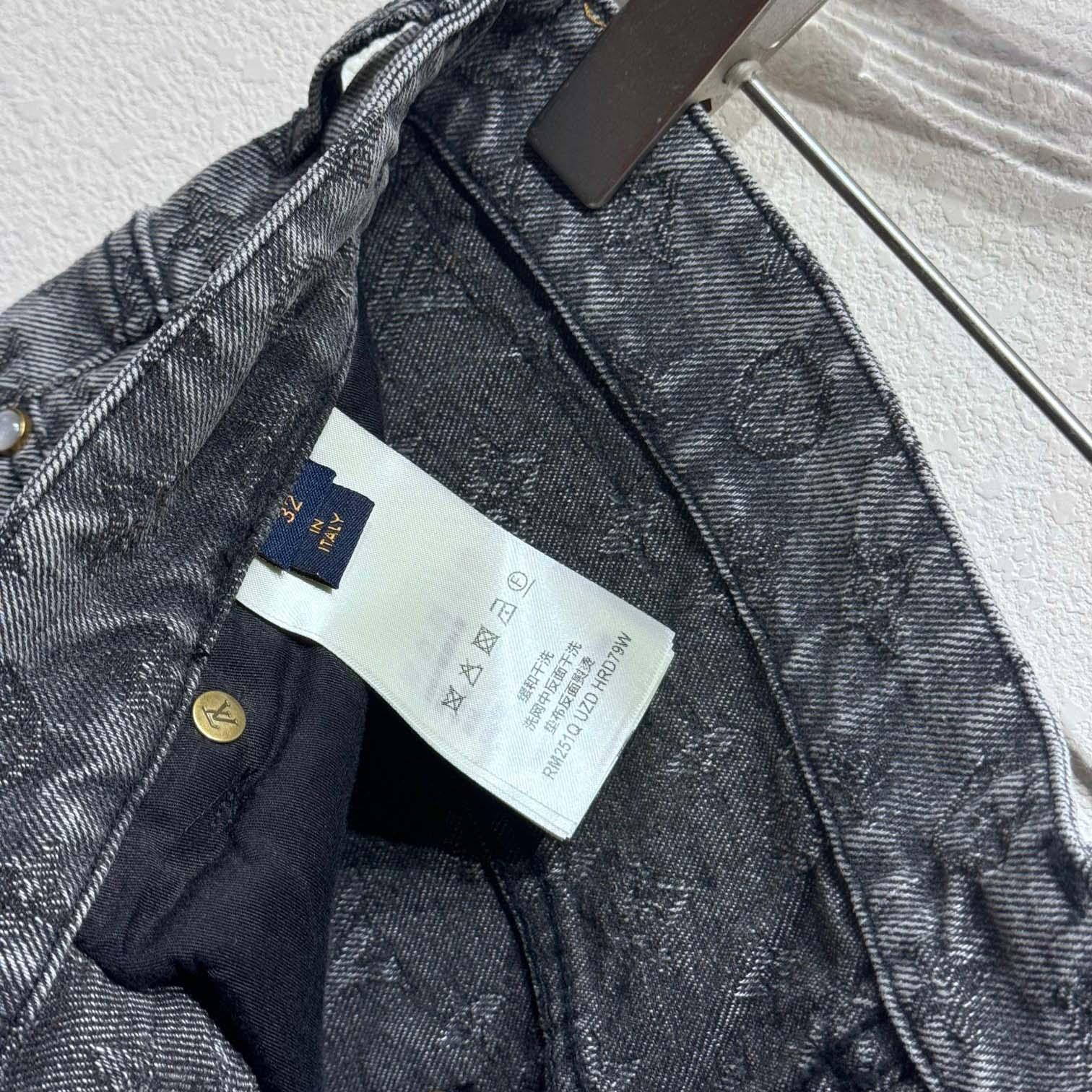Louis Vuitton Monogram Jacquard Denim Skate Pants   - FashionPlug
