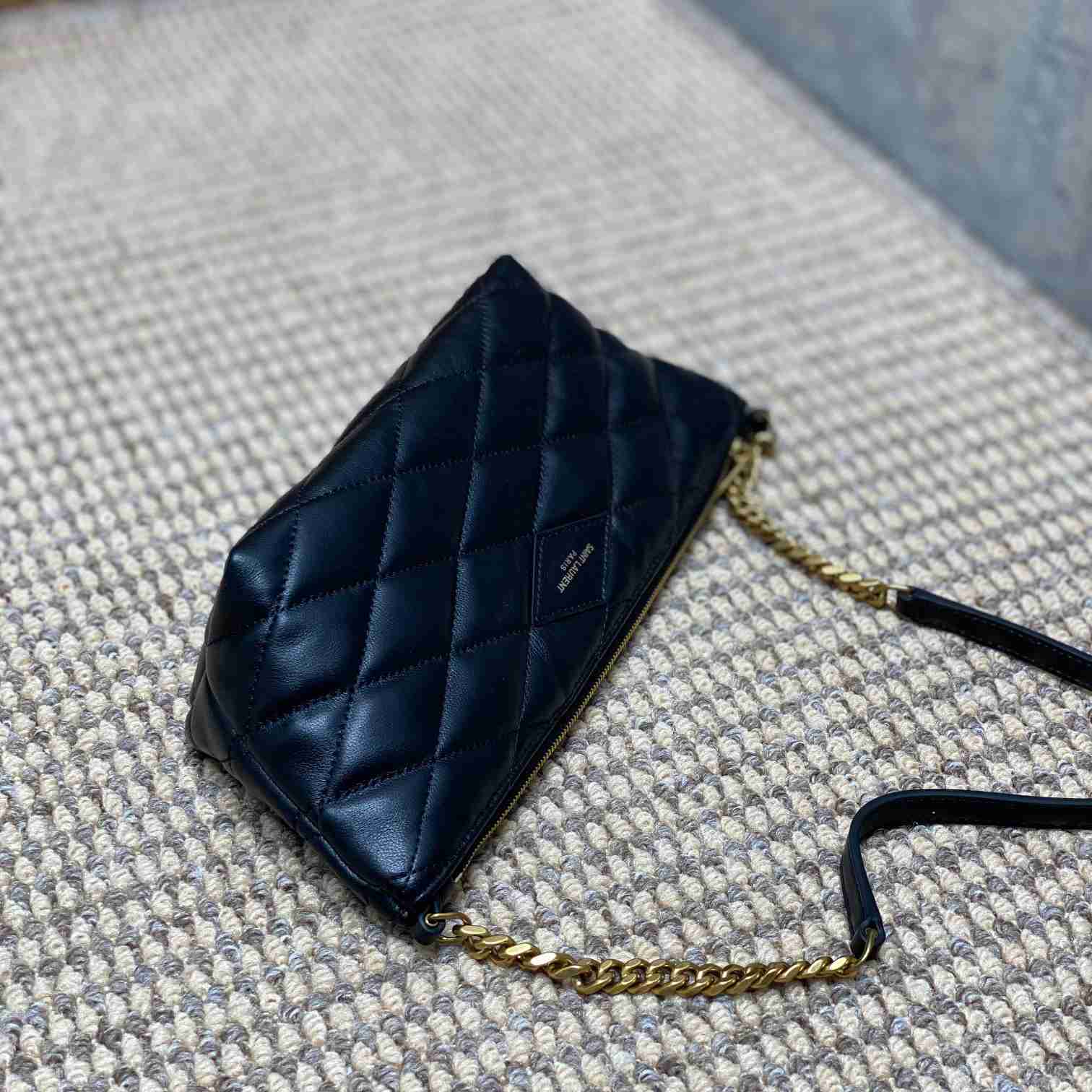 Saint Laurent Mini Bag In Quilted Lambskin - FashionPlug