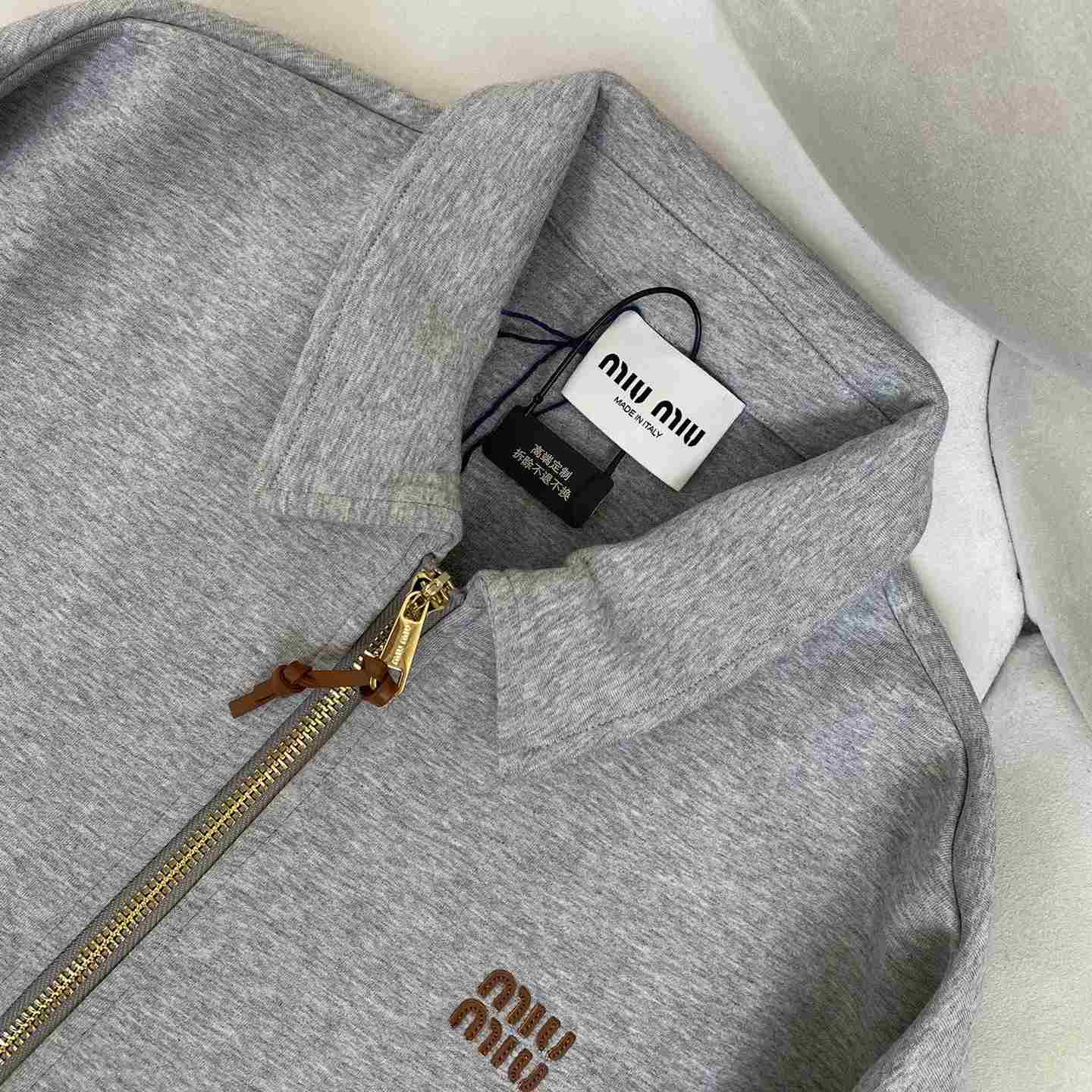Miu Miu Jersey Blouson Jacket - FashionPlug