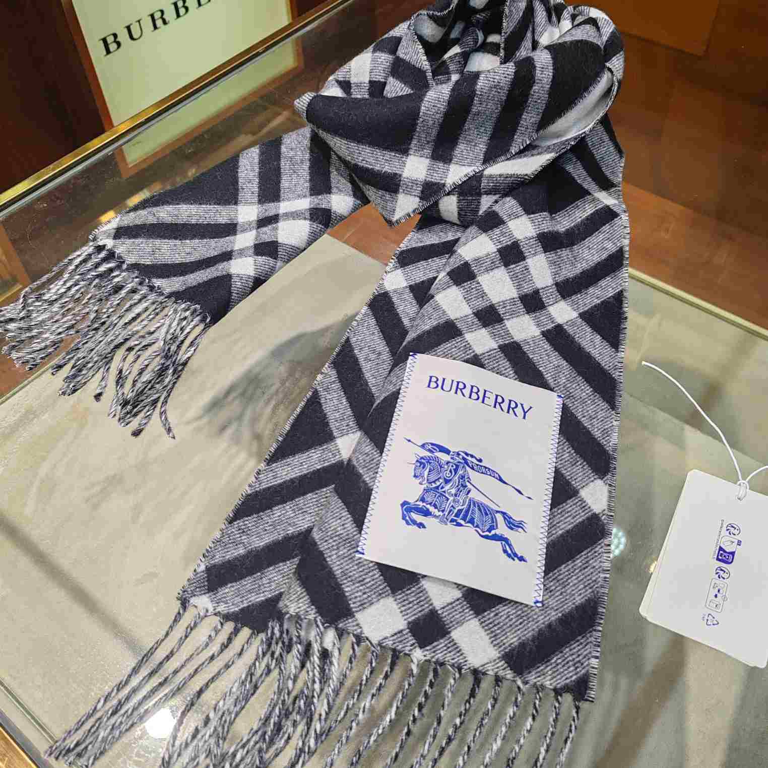 Burberry Check Cashmere Scarf - FashionPlug