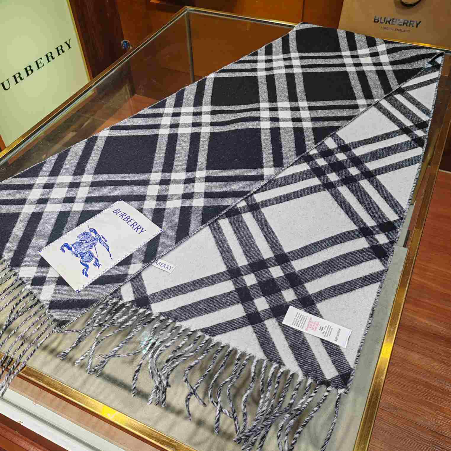 Burberry Check Cashmere Scarf - FashionPlug