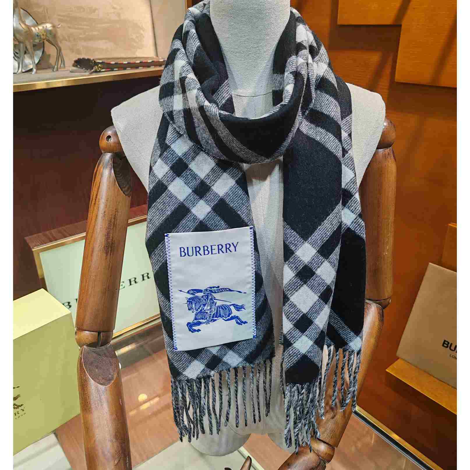 Burberry Check Cashmere Scarf - FashionPlug