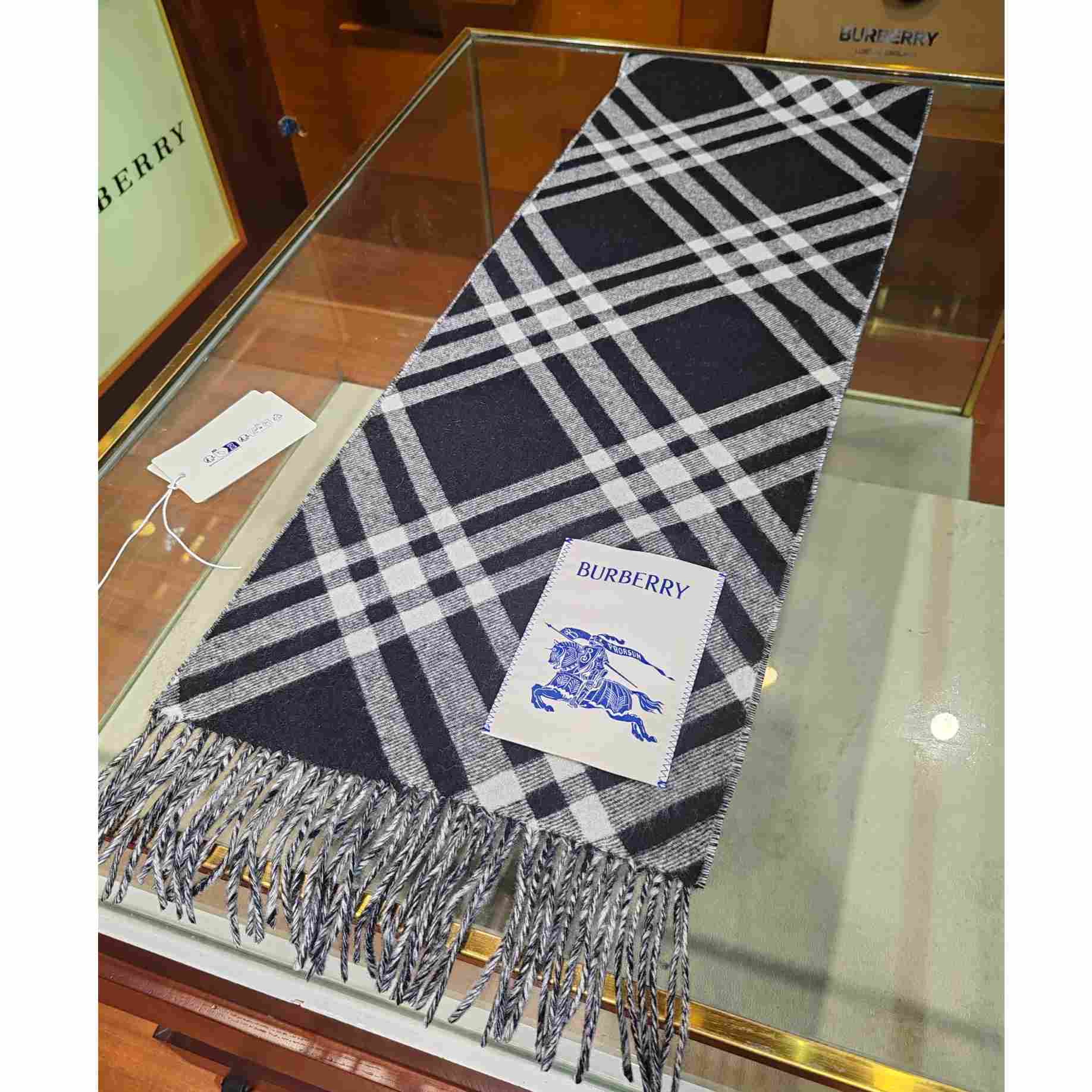 Burberry Check Cashmere Scarf - FashionPlug