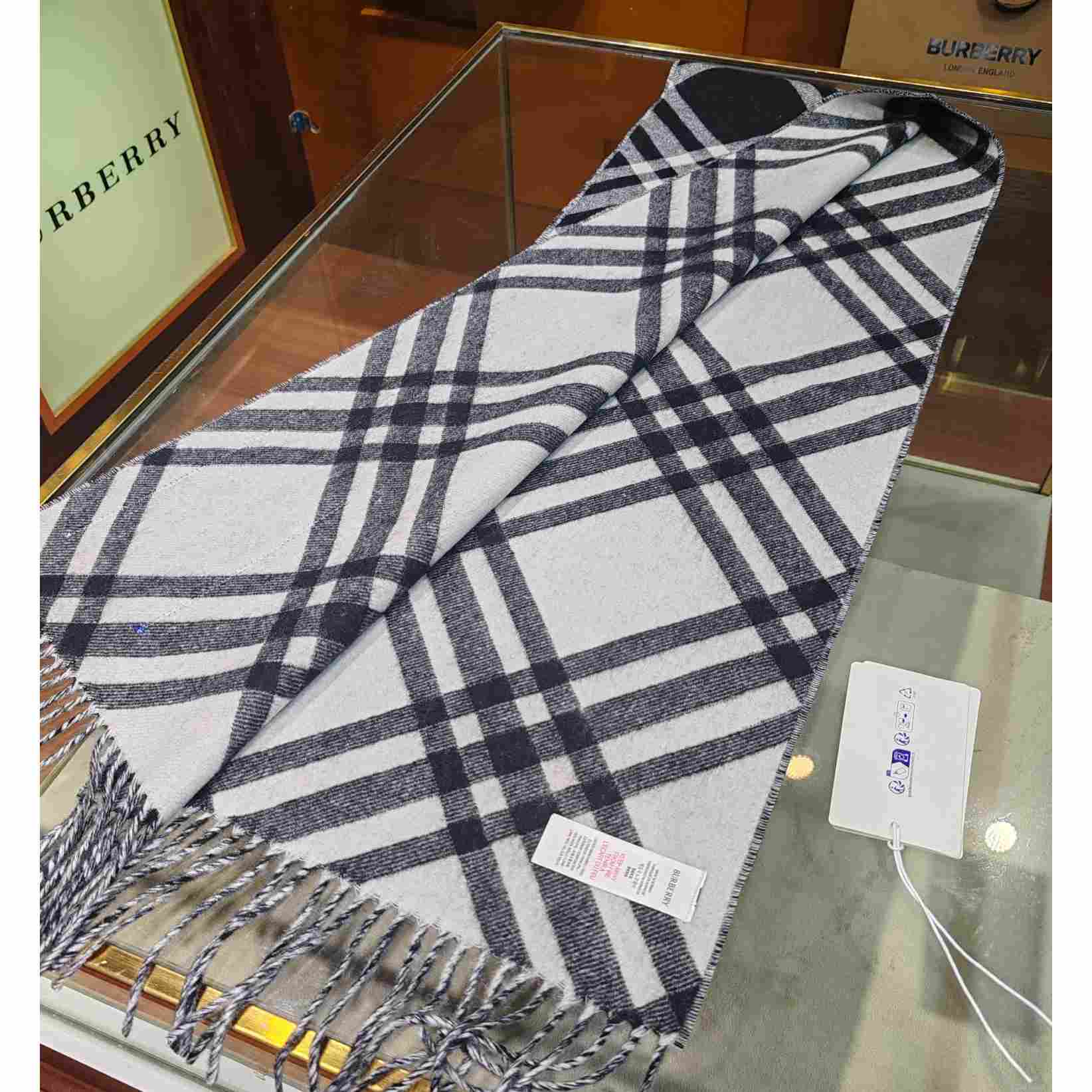 Burberry Check Cashmere Scarf - FashionPlug