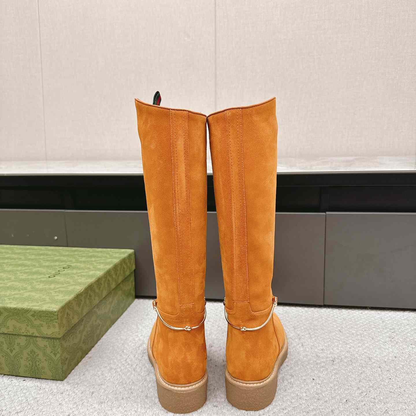 Gucci Women's Slim Horsebit Boot - FashionPlug