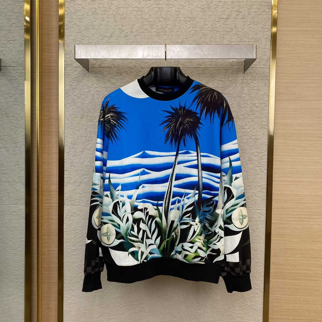 Louis Vuitton Printed Technical Cotton Sweatshirt   1AFR72 - FashionPlug