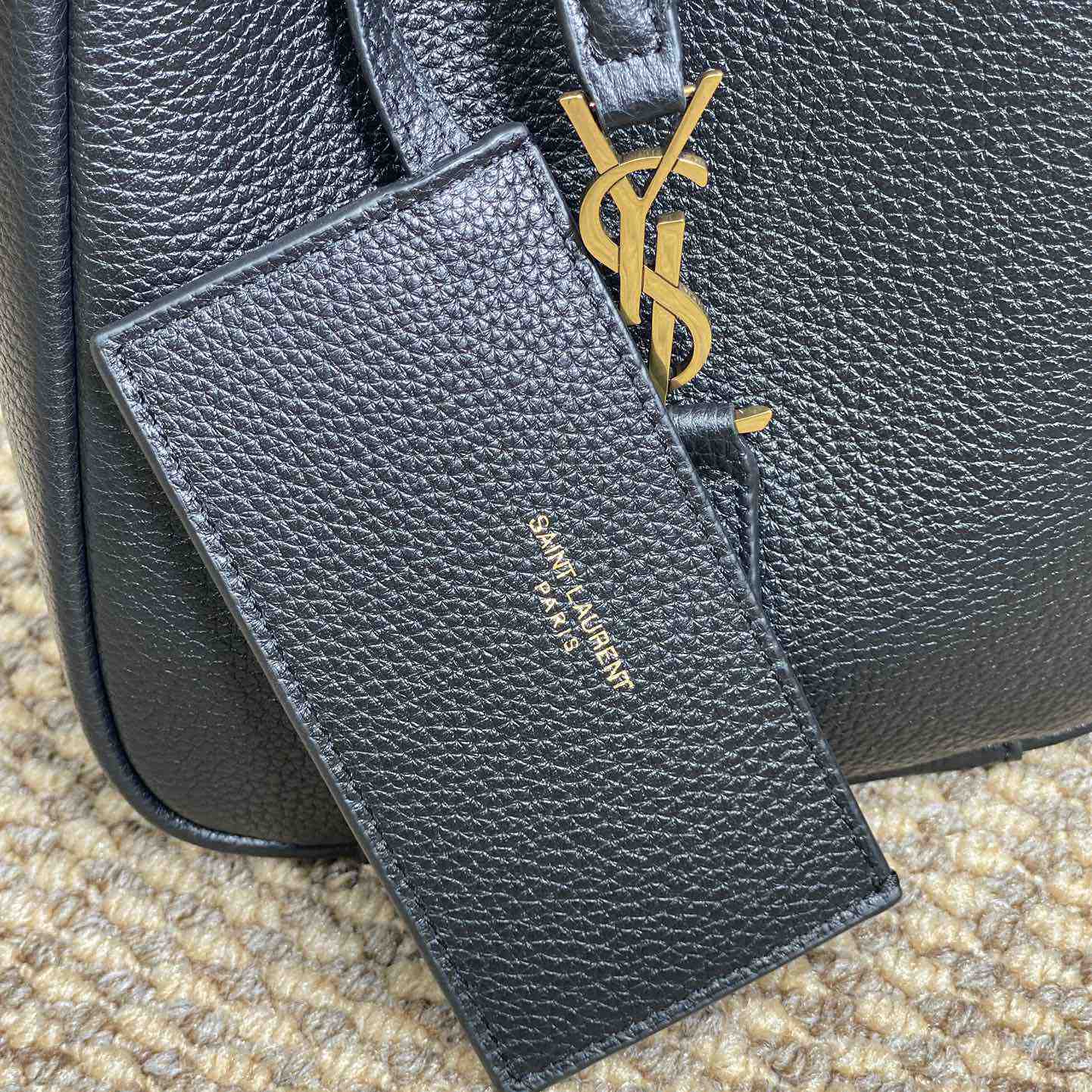 Saint Laurent LE 5 À 7 Supple Baby In Grained Leather - FashionPlug