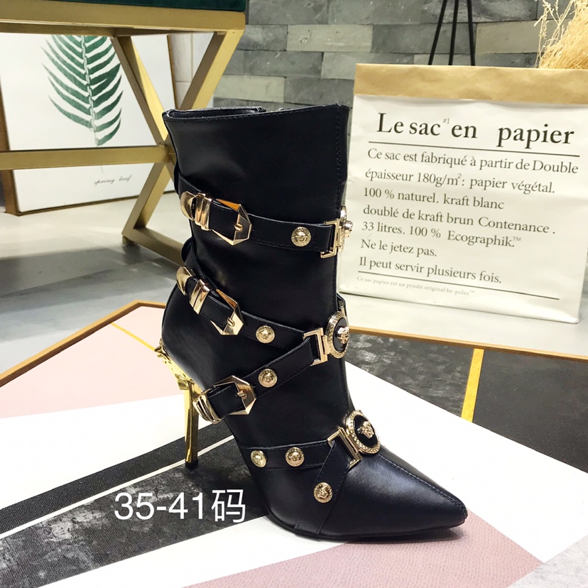 Balmain Leather Ankle Boots - FashionPlug