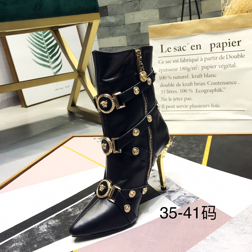 Balmain Leather Ankle Boots - FashionPlug