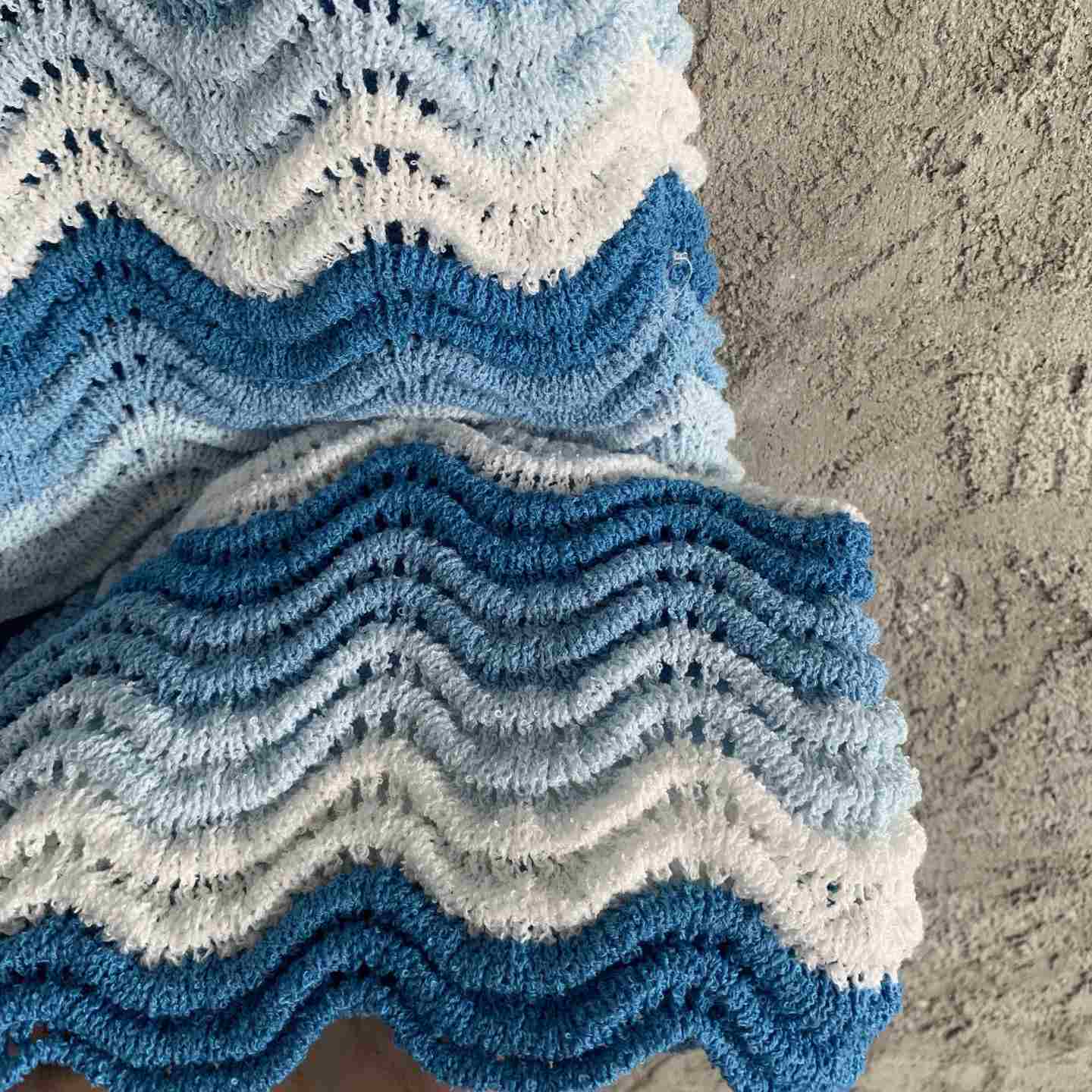 Casablanca Blue Wavy Shorts - FashionPlug