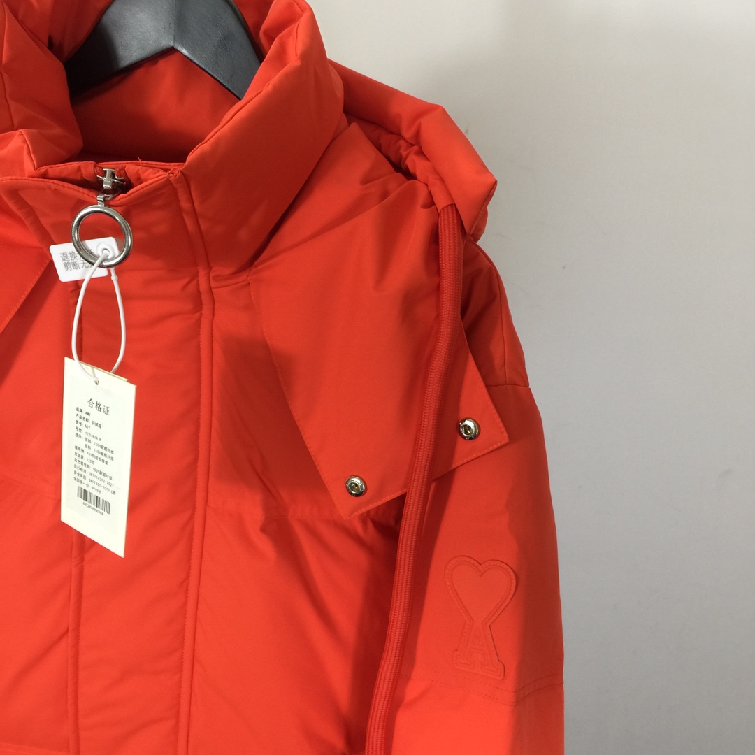 Ami De Coeur Patch Down Jacket - FashionPlug