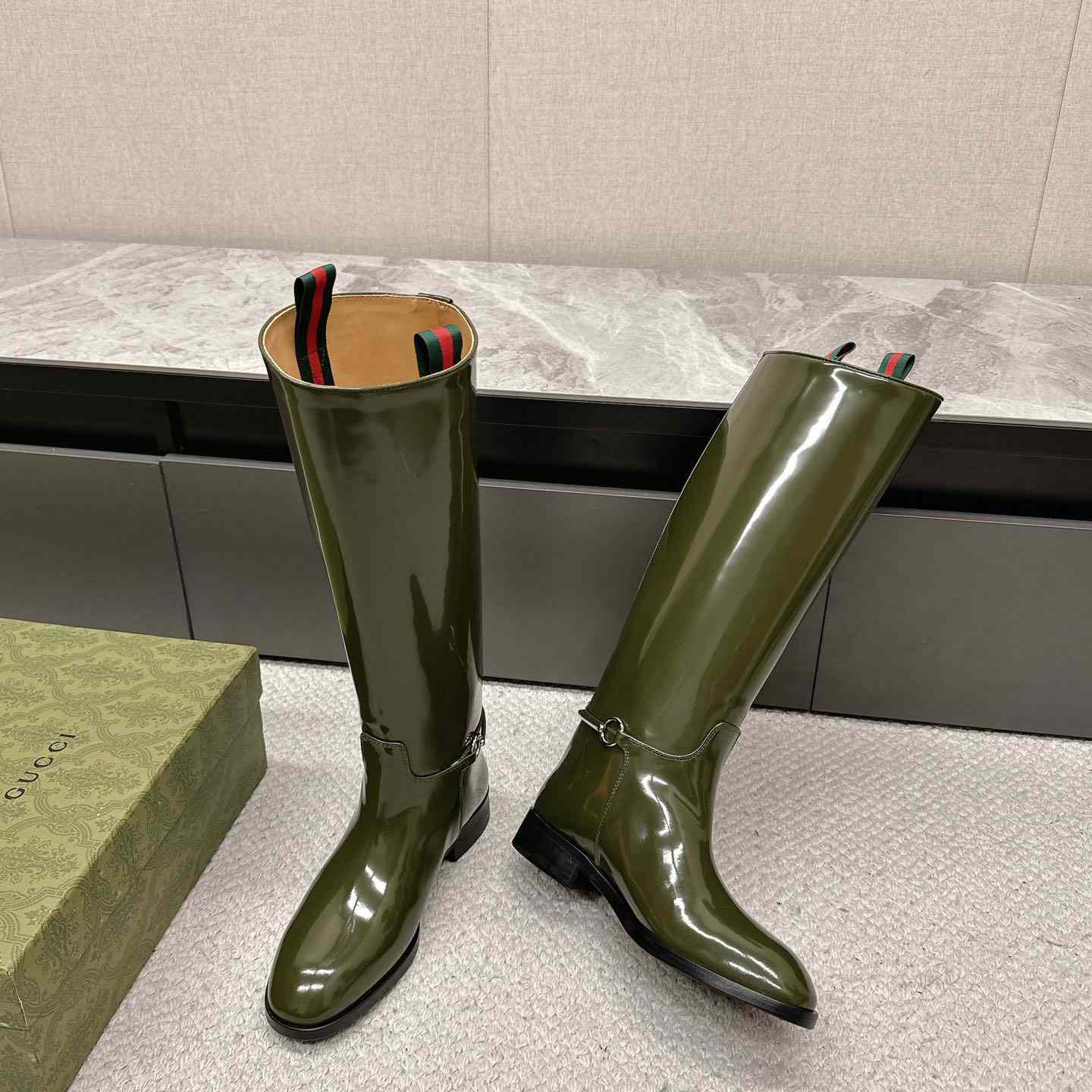 Gucci Women's Slim Horsebit Boot - FashionPlug