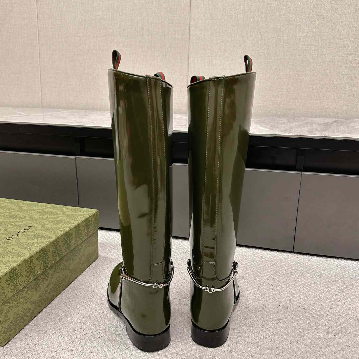 Gucci Women's Slim Horsebit Boot - FashionPlug