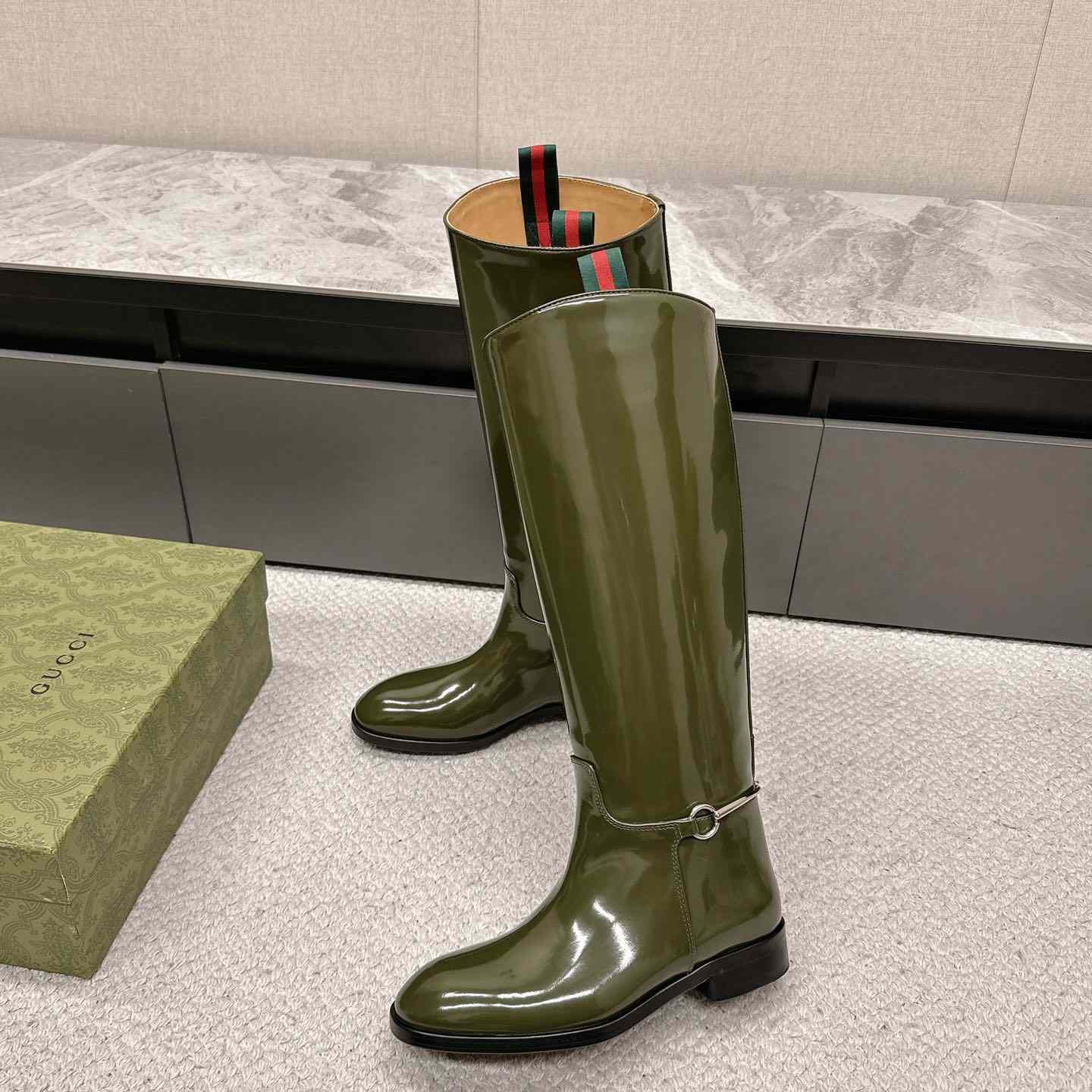 Gucci Women's Slim Horsebit Boot - FashionPlug