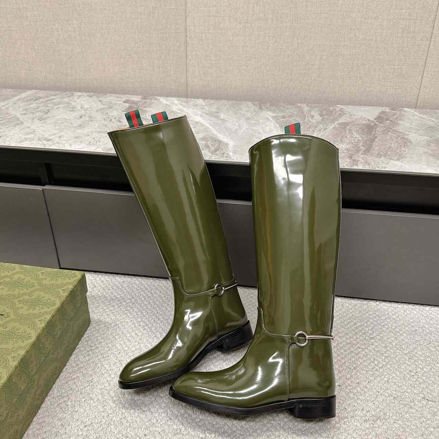 Gucci Women's Slim Horsebit Boot - FashionPlug