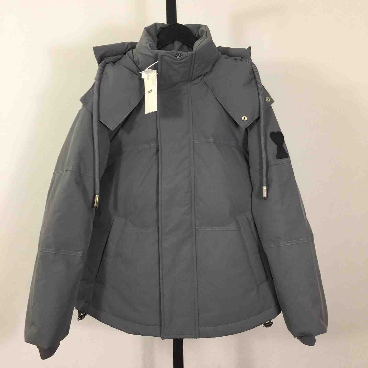 Ami De Coeur Patch Down Jacket - FashionPlug