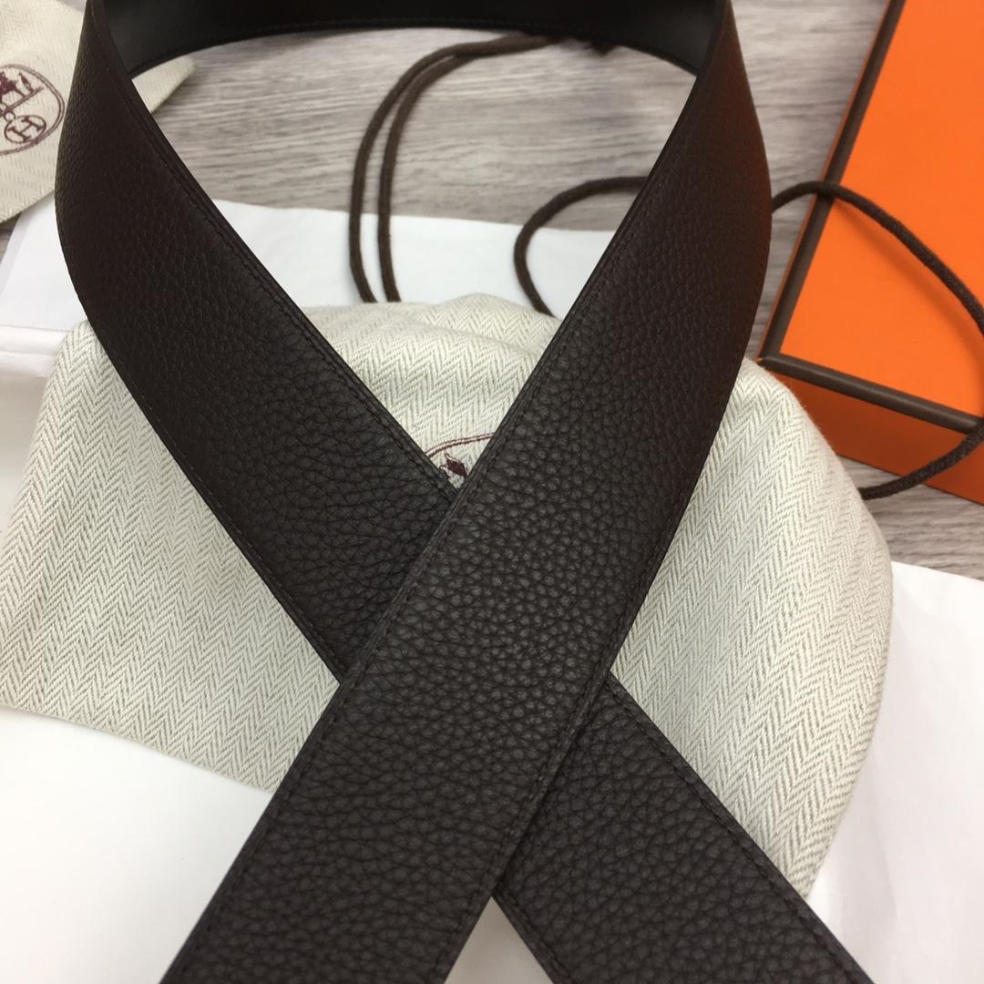 Hermes Leather H Buckle Belt - FashionPlug