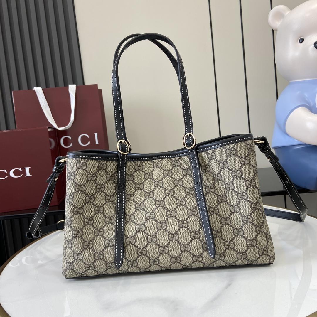 Gucci GG Emblem Small Tote Bag - FashionPlug