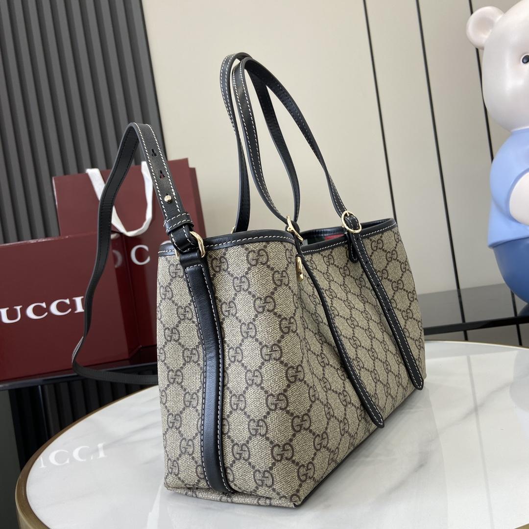 Gucci GG Emblem Small Tote Bag - FashionPlug