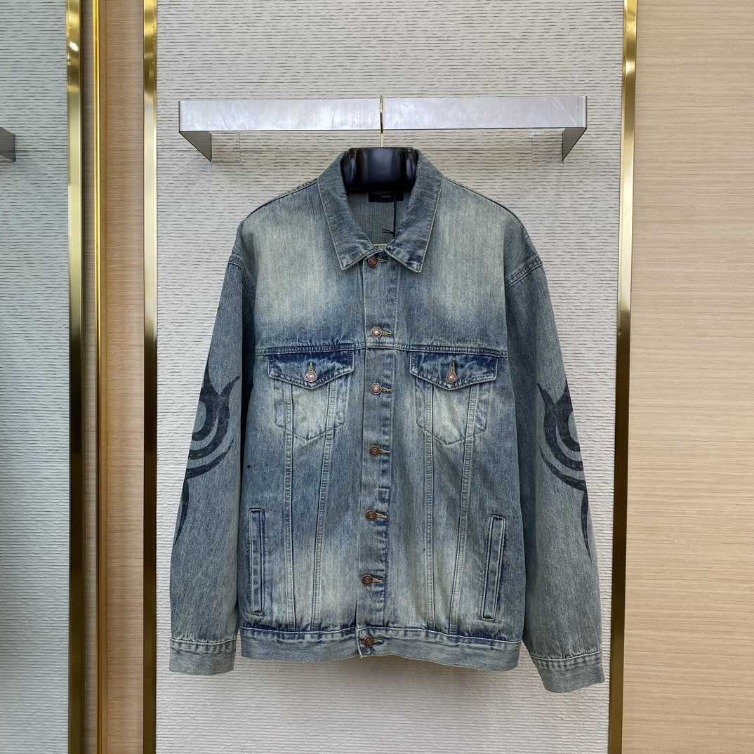 Balenciaga Y2K Oversized Jacket In Light Blue - FashionPlug