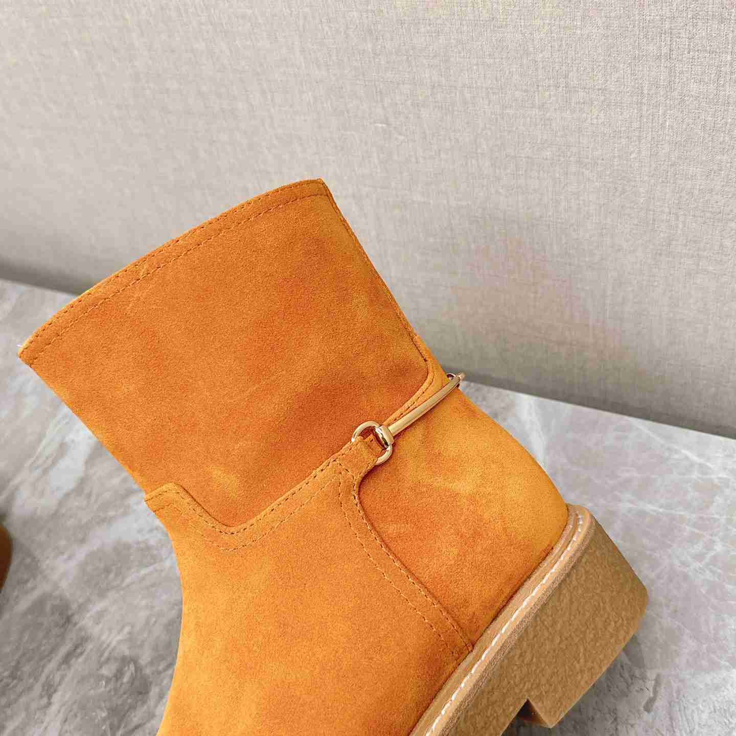 Gucci Women's Slim Horsebit Ankle Boot - FashionPlug