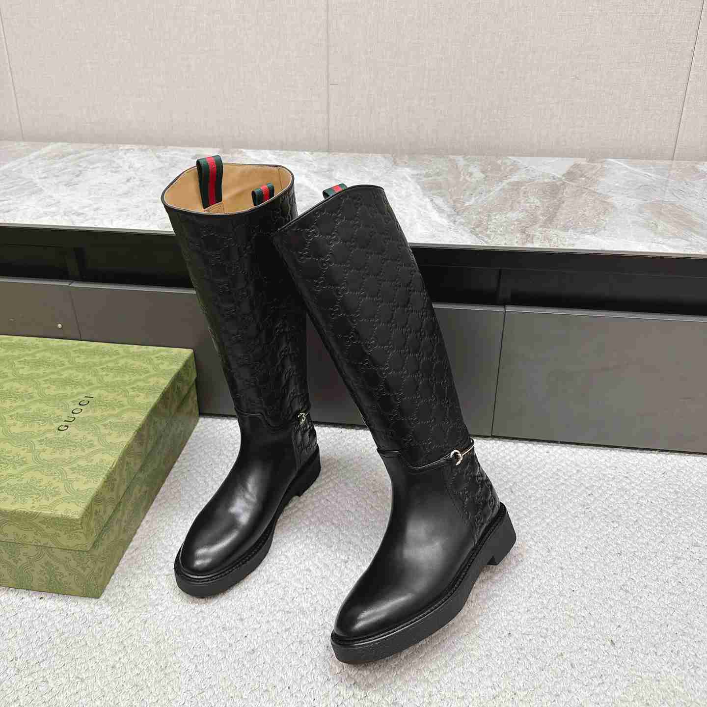 Gucci Women's Slim Horsebit Boot - FashionPlug