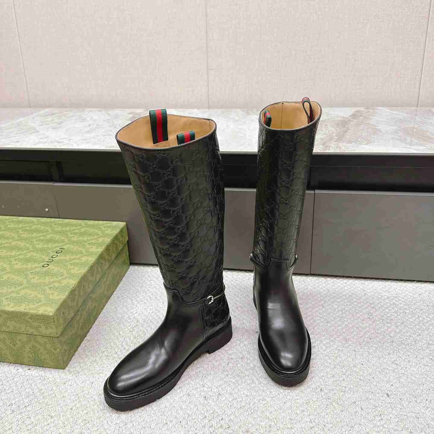 Gucci Women's Slim Horsebit Boot - FashionPlug