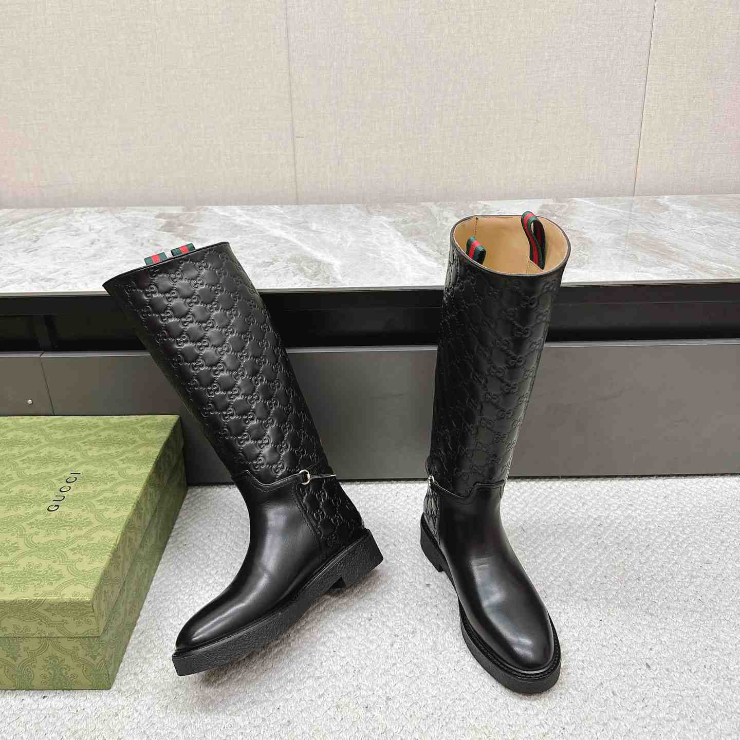 Gucci Women's Slim Horsebit Boot - FashionPlug