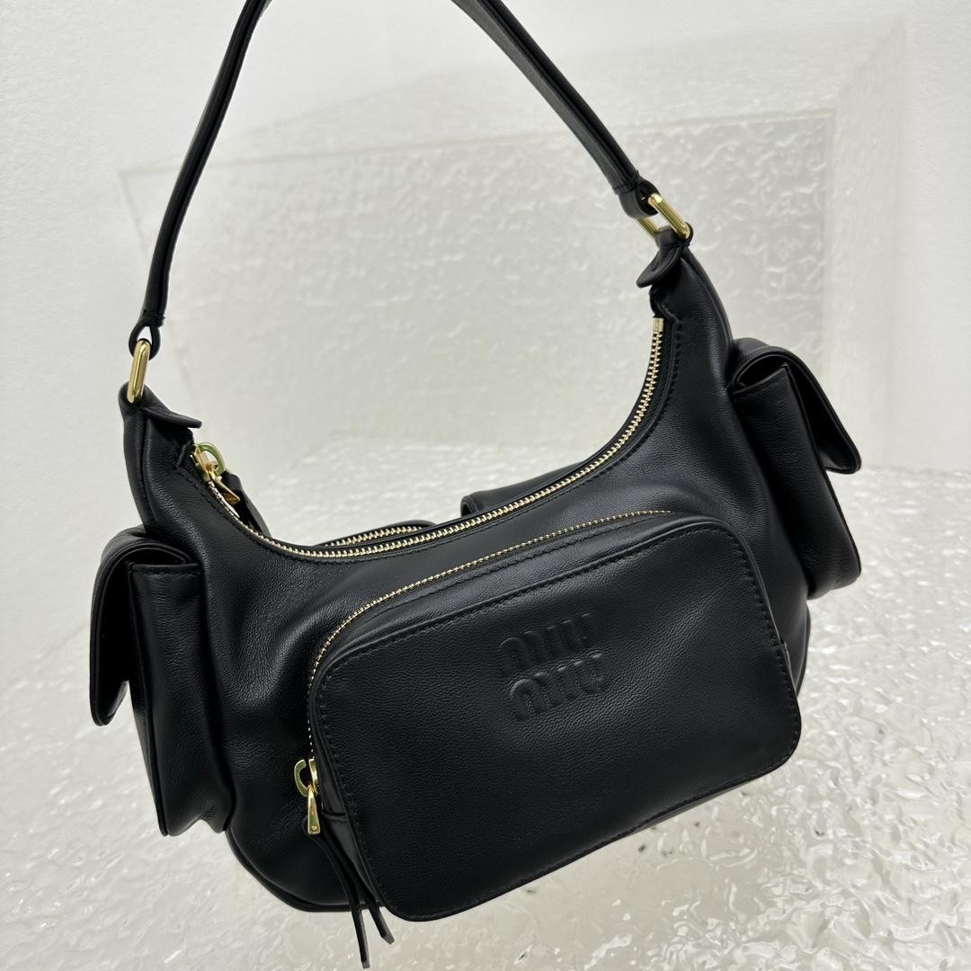 Miu Miu Nappa Leather Pocket Bag (21-12-6cm) - FashionPlug